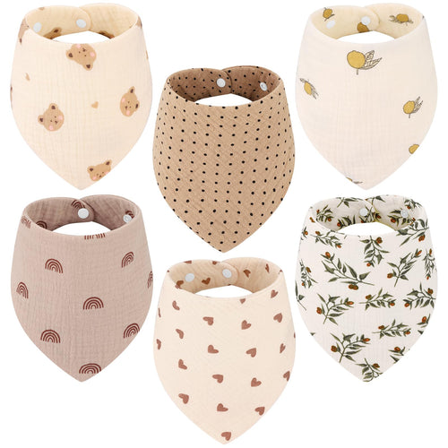 Accmor Muslin Baby Bibs, Soft Baby Bandana Drool Bibs for Baby Girls Boys, Bib for Drooling Teething