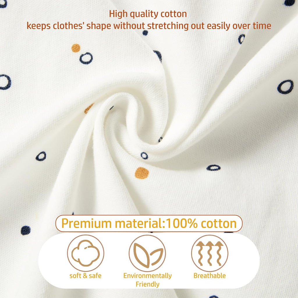 Minicoco 3-Pack 100% Cotton Baby Boy Rompers,0-24Months Short Sleeve Toddler Romper,Breathable Spring/Summer Clothes
