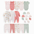 JELYLOVE 23 Pack Baby Boy Girl Bodysuits And Pants Sets New Born Outfits