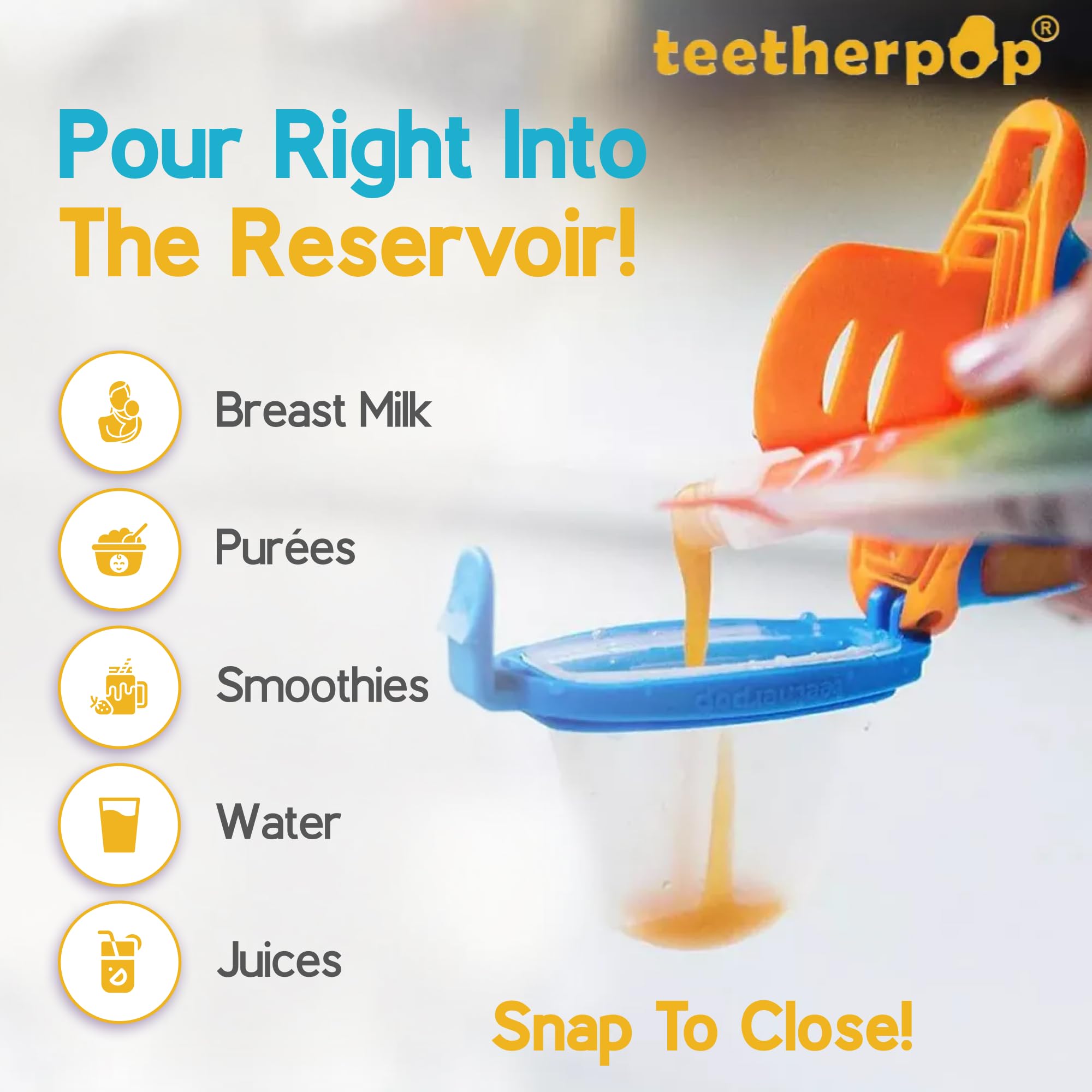 Fillable Freezer Teethers for Babies – Made in USA Teething Pacifier