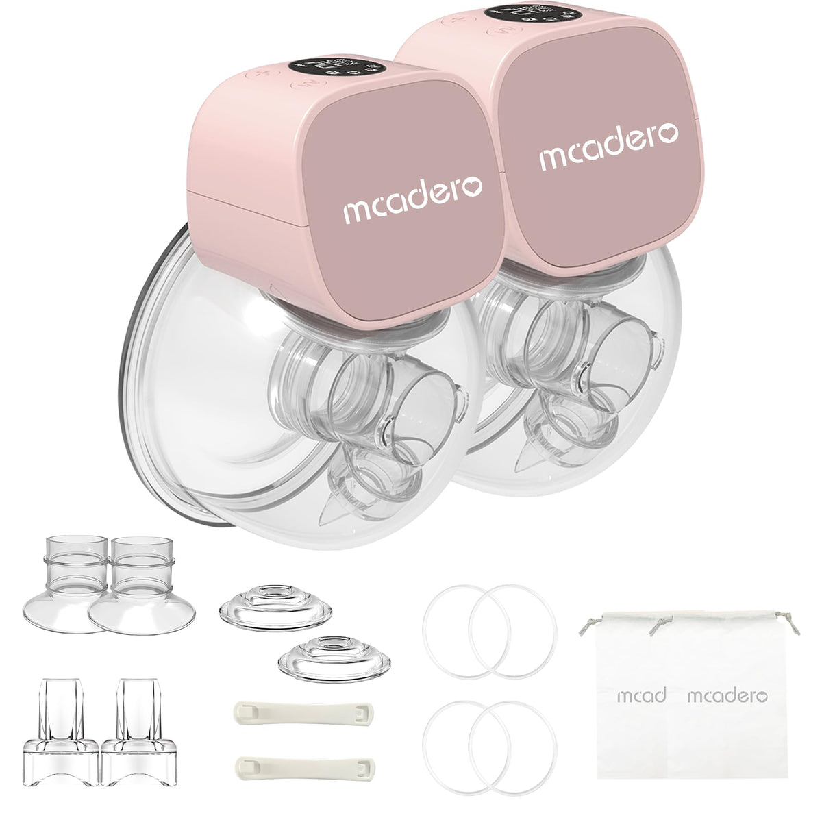 M1 2025 Upgrade Hands Free Wearable Breast Pump, Breastfeeding Pump Electirc Portable with 4 Modes &12 Levels, Deal Rhythm for More Milk, 2 Pack White New