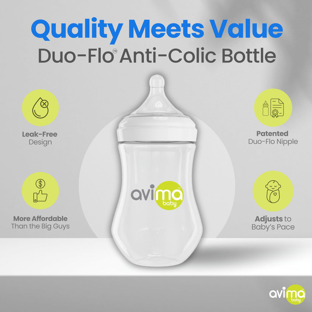 Avima 12 Piece Baby Bottle Starter & Gift Set. 0-6 Months