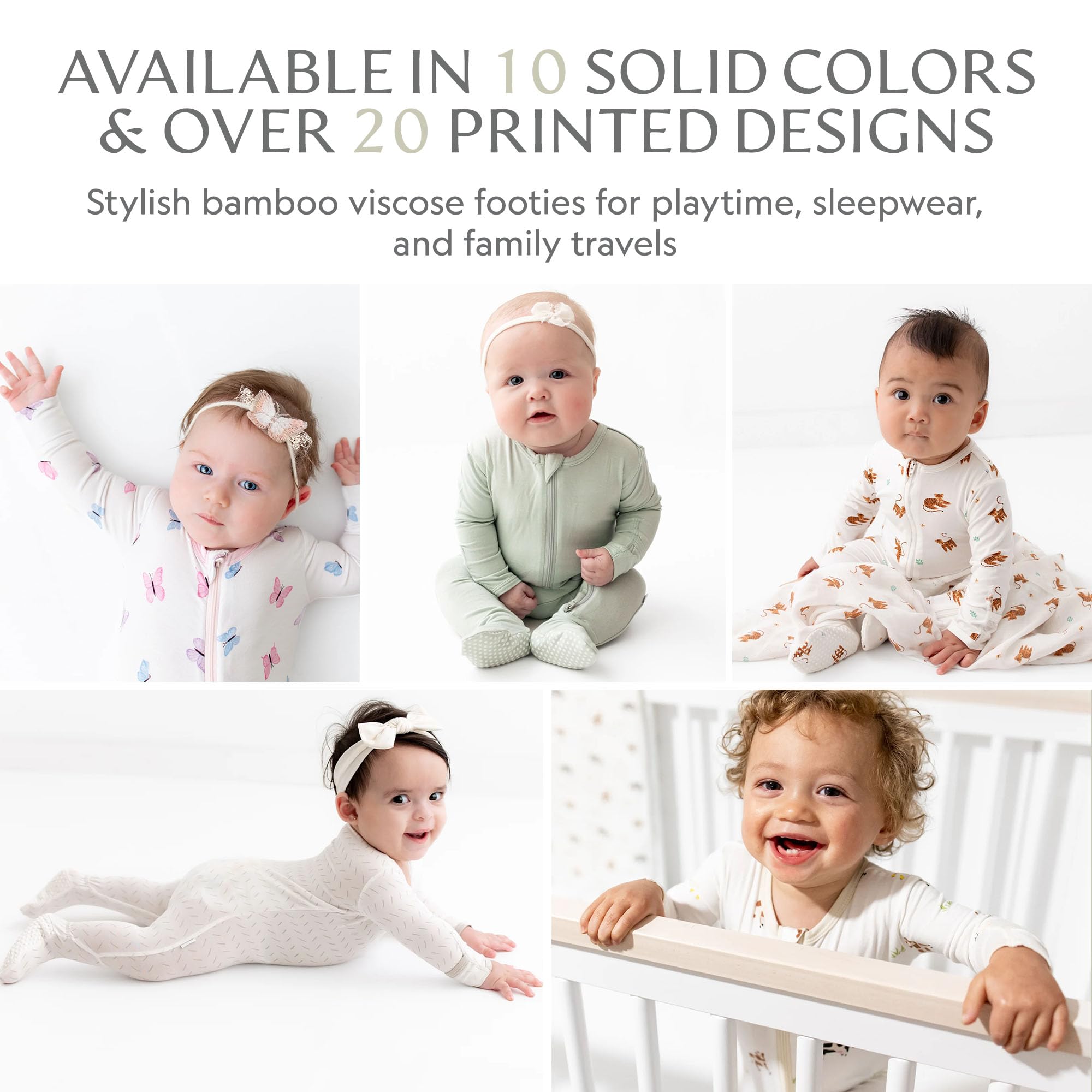 Bamboo Little Soft Baby Footie Pajamas, Baby Clothes, Newborn Sleepers, 95% Viscose and 5% Spandex, Peachy Pink, 9-12 Months