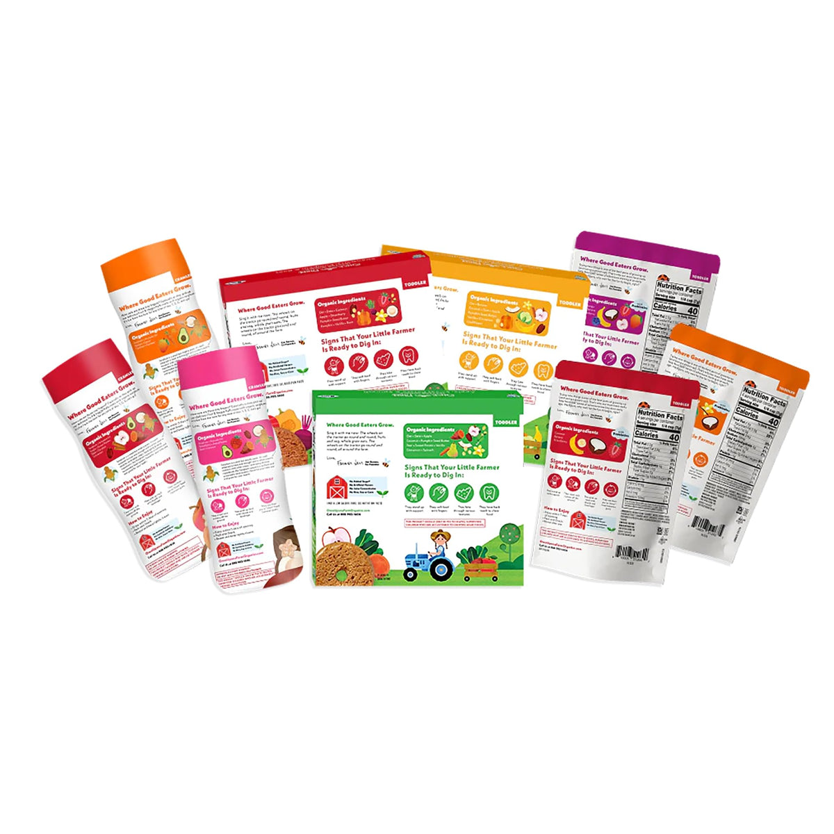Once Upon a Farm Organic Baby & Toddler Variety Sampler, 9 Ct, Non-GMO