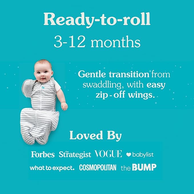 Love to Dream Swaddle UP Transition Bag, Luxuriously Silky Soft Viscose from Bamboo, Baby Sleep Sack, Patented Zip-Off Wings, Snug Fit Helps Calm Startle Reflex, 1.0TOG, 13-19 lbs, Cream