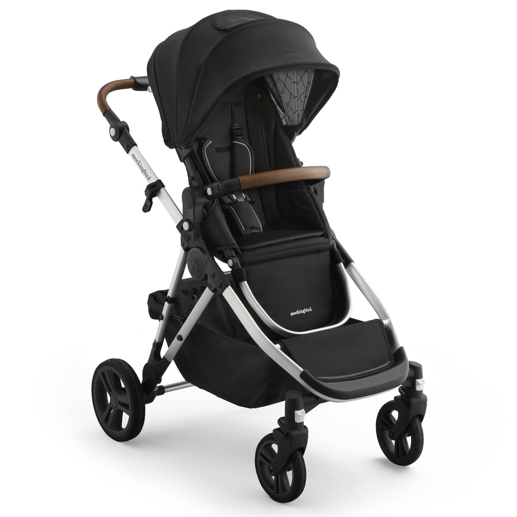 Mockingbird 3.0 Single-to-Double Convertible Stroller, Black Windowpane