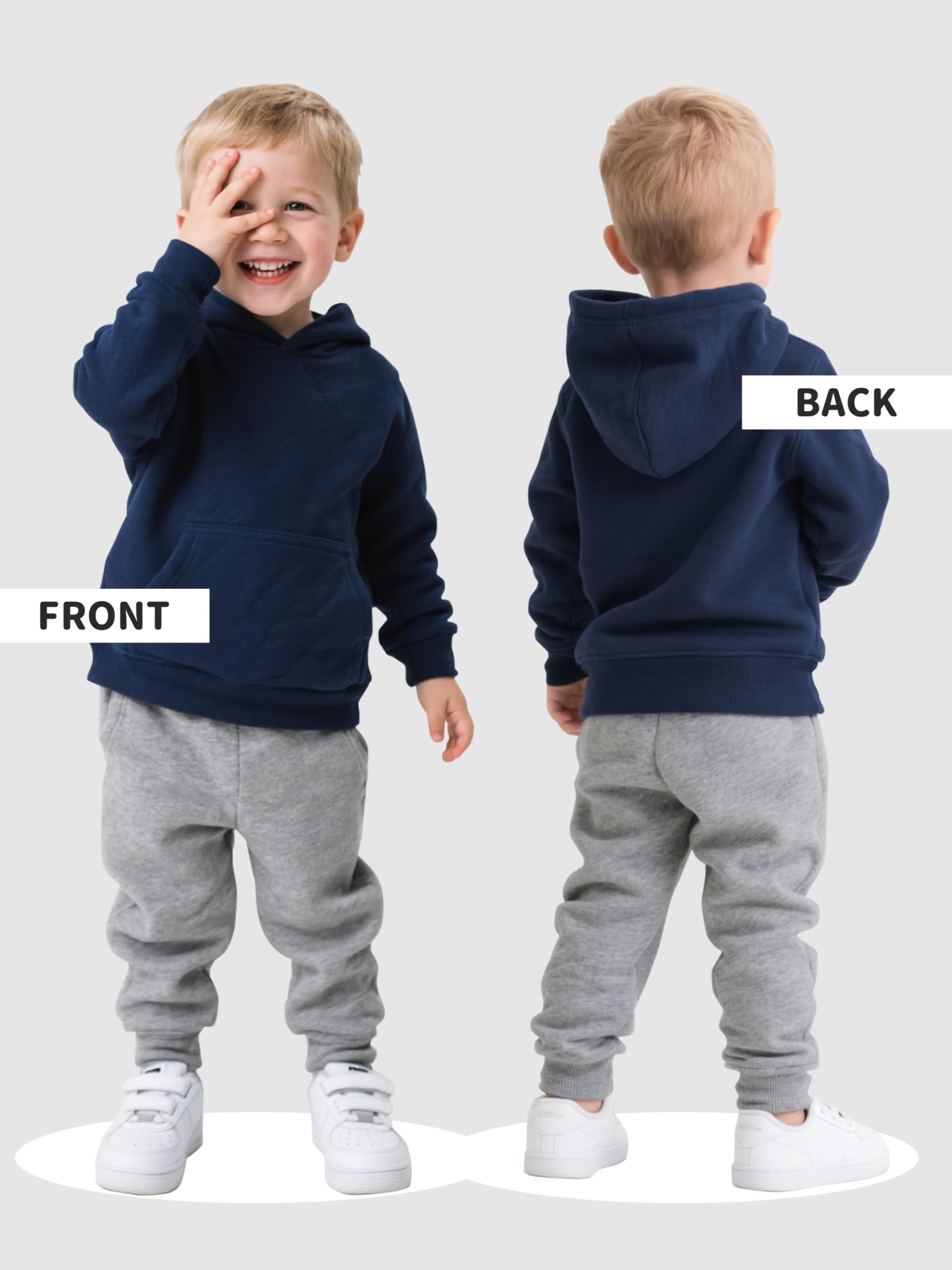 Feyoyi 3 Pack Fleece Toddler Boys Sweatpants Kids Joggers Soft Cotton Toddler Boys Girls Sweatpants with Pocket Drawstring