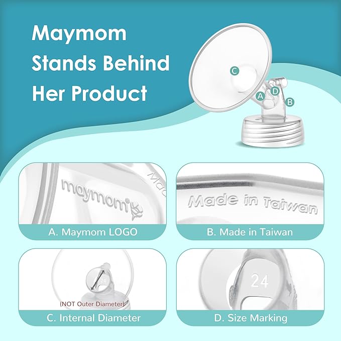 Maymom Pump Parts Compatible with Spectra S2 S1 Replacement Pump Kit, 17mm Flange Valve Tube Bottle Backflow Protector, Not Original Spectra Replacement Pump Parts S2 S1 Accessories
