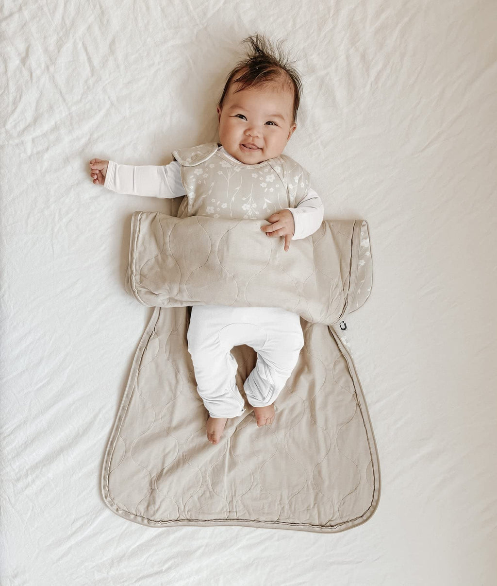 GUNAMUNA Sleep Sacks for Babies Toddlers and Newborns, Easy Changing Diaper Zipper, 2.5 TOG, Magnolia, 18-24 Months