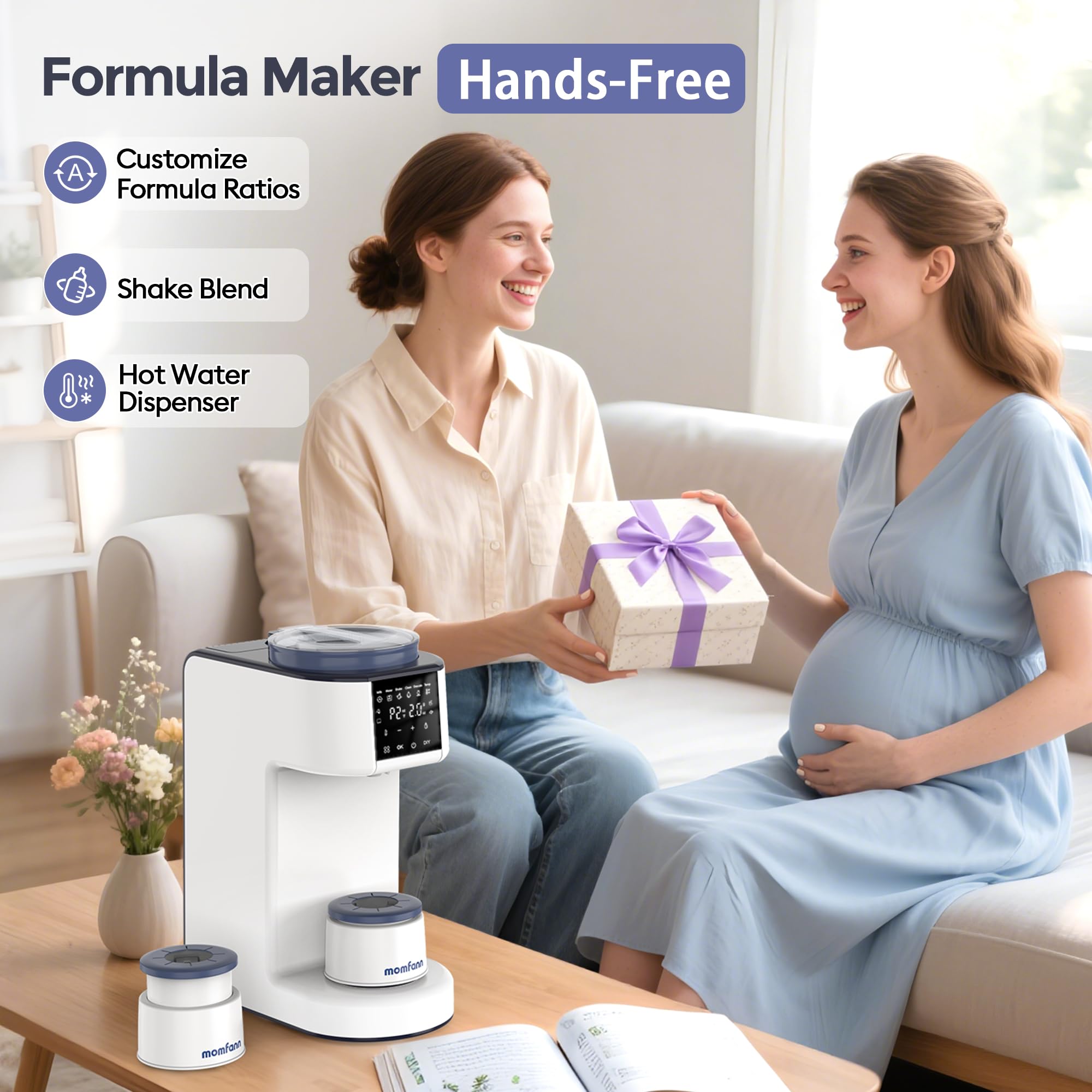 MOMFANN Formula Dispenser Machine, 2-Minute Quick Mix Baby Formula Maker