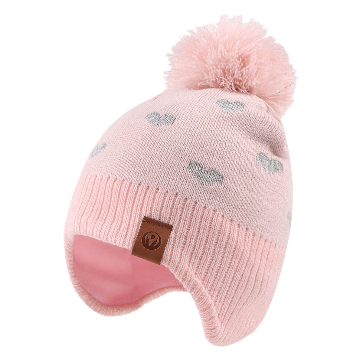 JANGANNSA Knitted Baby Hat Scarf Winter Warm Boy Girl Beanie Fleece Lining