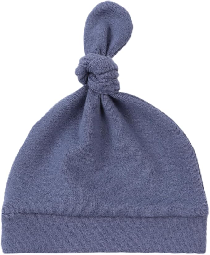 JANGANNSA Newborn Baby Hat Infant Baby Boys Beanie Top Knot Stretchy Hats for Girls 100% Organic Cotton