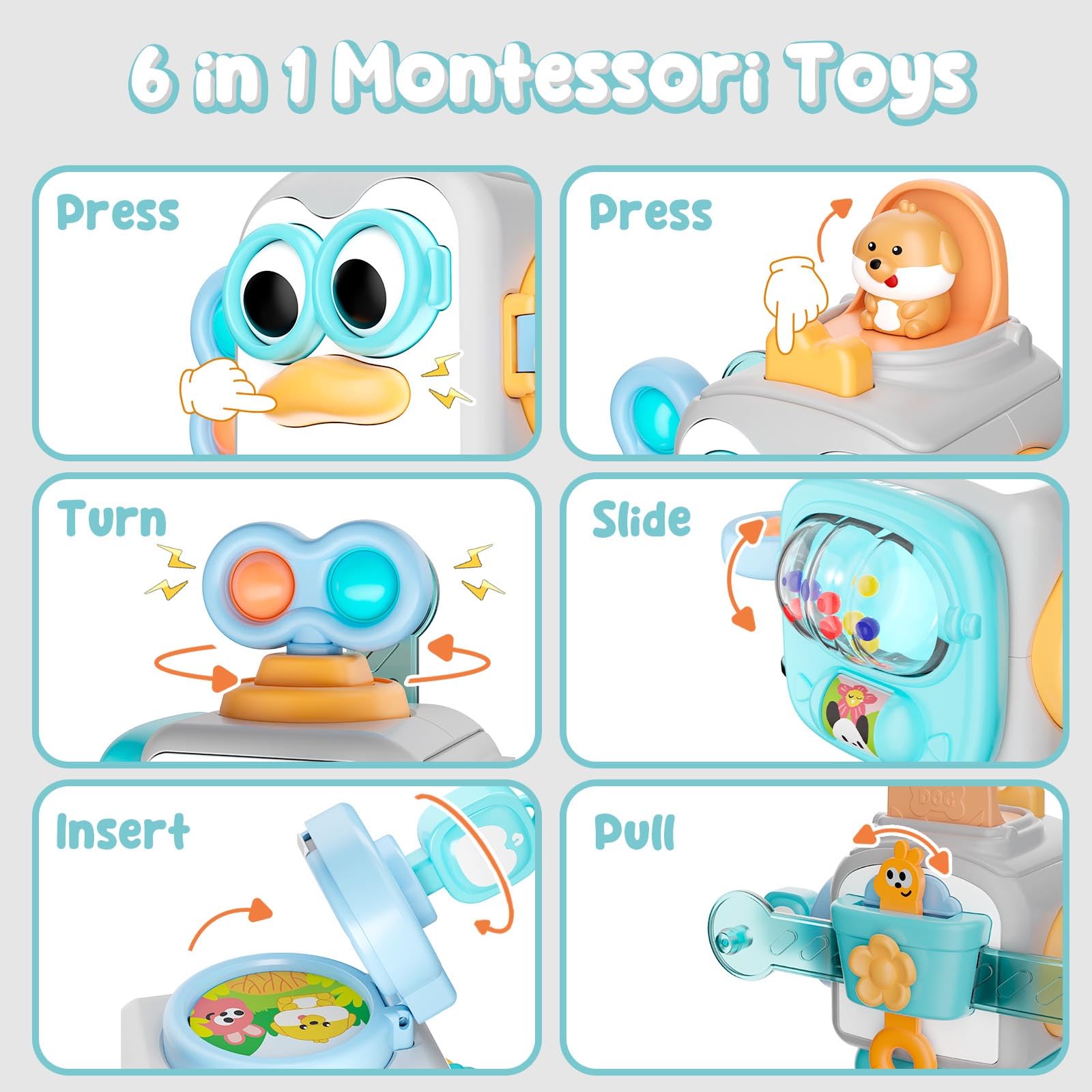OSIMILY Busy Cube for 1 Year Old Toys| Montessori Toys for 1 Year Old,Sensory Toys for Toddlers 1-3,Learning Fine Motor Skills Toys,Birthday Gift for Baby Aged 6, 9, 10, 12, 18 Months