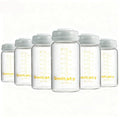 Breast Milk Storage Bottles 240ml 8oz BPA-Free Leak-Proof Baby Bottle for Breastmilk Storage Wide Neck Bottles with Screw Ring Sealing Disk Breastfeeding (Grey, 240ml-6Packs)