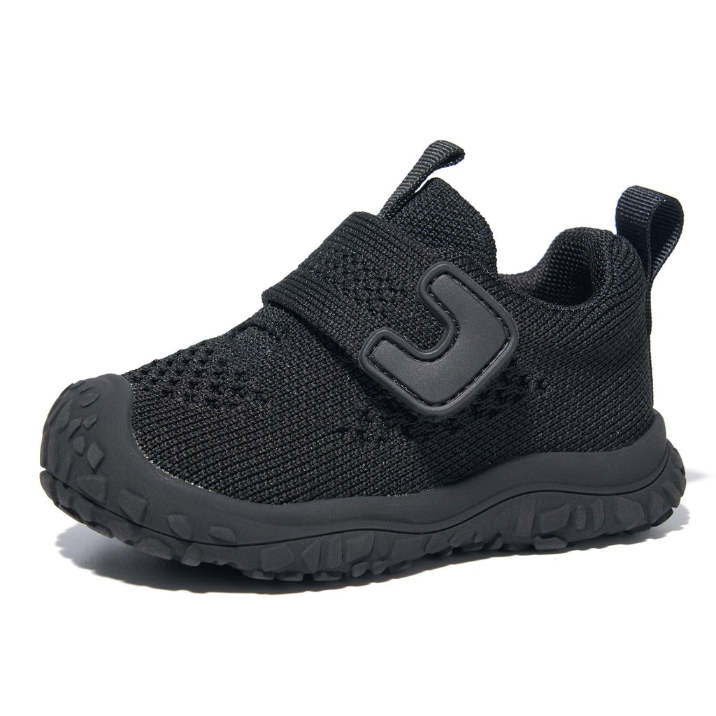 Newsonet Baby Shoes Boys Girls First Walker Sneakers Walking Non-Skid Lightweight Mesh Shoes Black Size 12-18 Months Toddler
