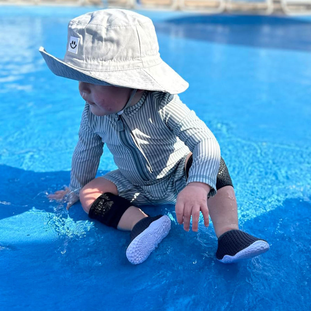 Baby Girls Boys Water Shoes Swim Barefoot Water Sports Aqua Socks Sneakers for Beach Sand Black 12-18 Months Infant