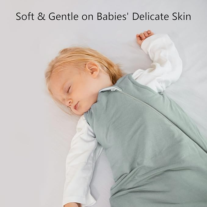 BubblePanda Rayon Made from Bamboo Sleep Sack 12-18 Months 0.5 Tog Soft Lightweight Toddler Sleep Sack 1t for Babies 2-Way Zipper Wearable Blanket Baby 12 Months