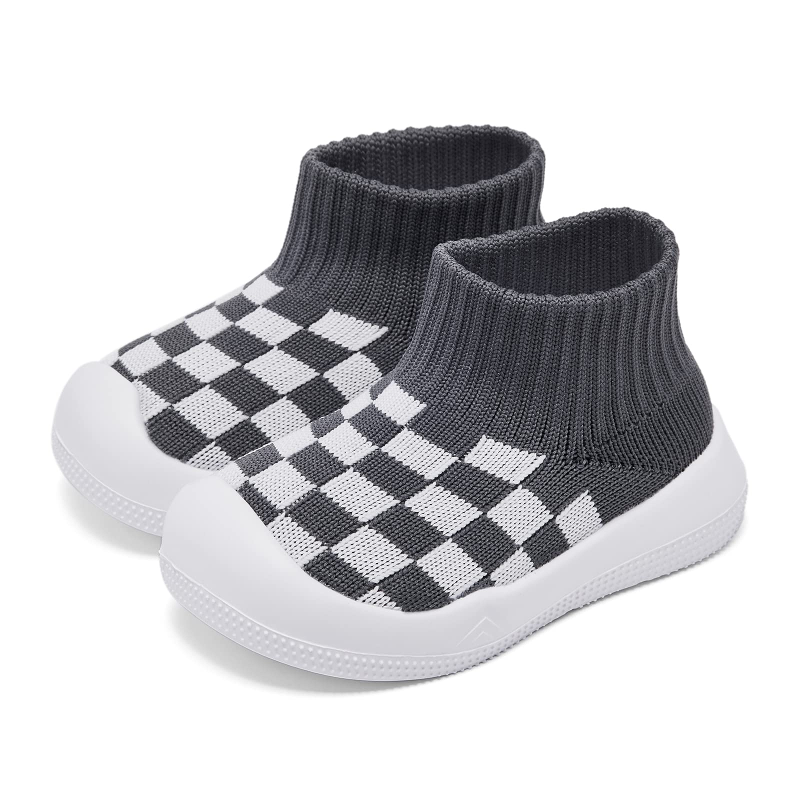 Baby Boy Girl Non-Skid Indoor Infant Walking Shoes Breathable Warm Elastic Sock Shoes with Memory Sole Protect Toes Outdoor Sneakers