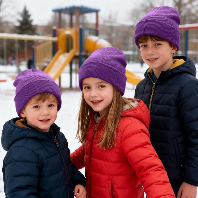 ZOORON Toddler Beanie Baby Kids Beanies Warm Winter Hat Knit Skull Cap for Boys & Girls Soft Children Infant Hat