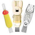 Cup Lid Cleaning Brush, Multifunctional Set with 3 in 1 Lid Cleaner and Two 4 in 1 Cup Lid Cleaning Brushes, Cleaning Brush Tool for Bottles, Straws, Tumblers, Travel Mug Caps, Portable Kit (Yellow)