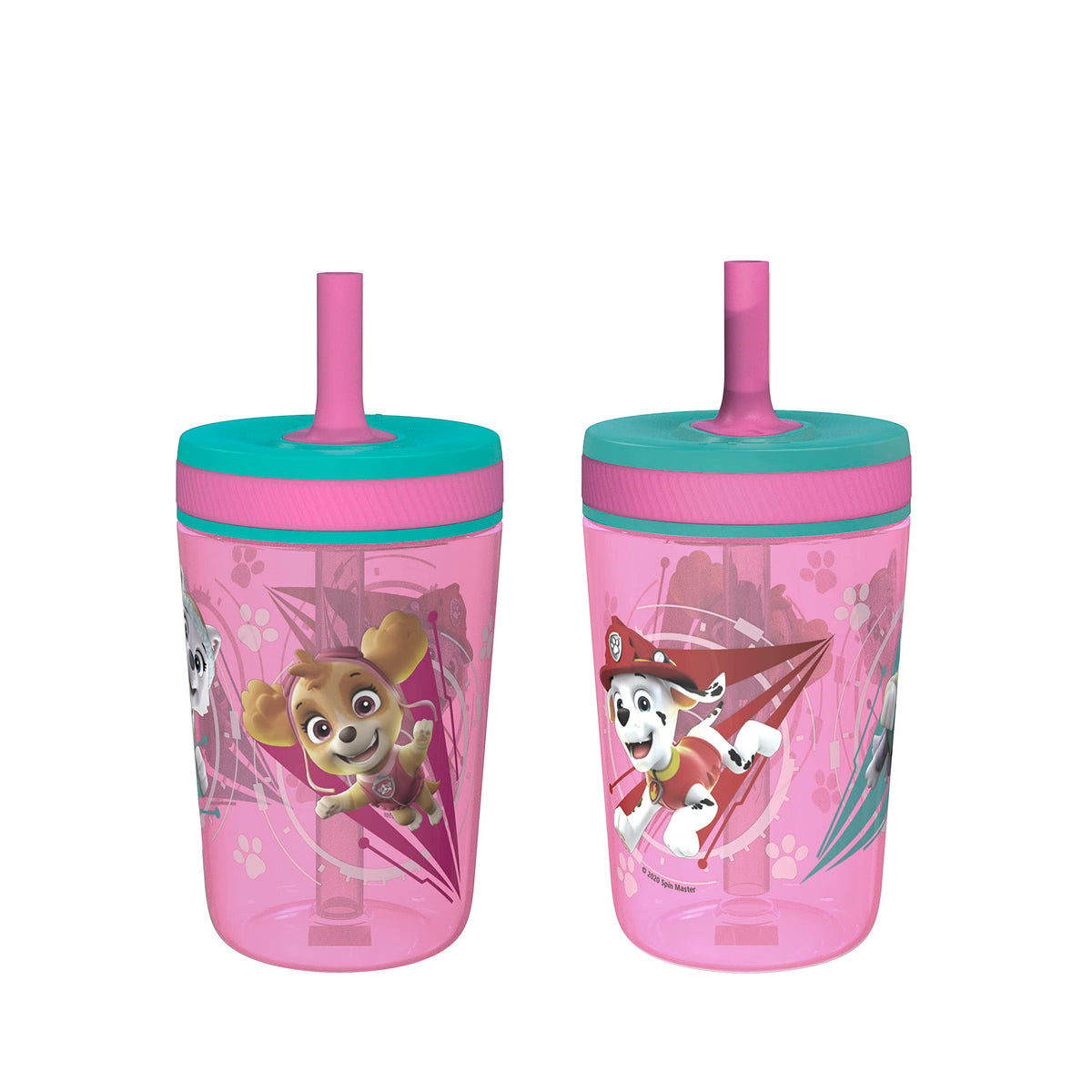 Zak Designs Gabby's Dollhouse Kelso Toddler Cups For Travel or At Home, 15oz 2-Pack Durable Plastic Sippy Cups With Leak-Proof Design is Perfect For Kids Cakey Cat, Mercat