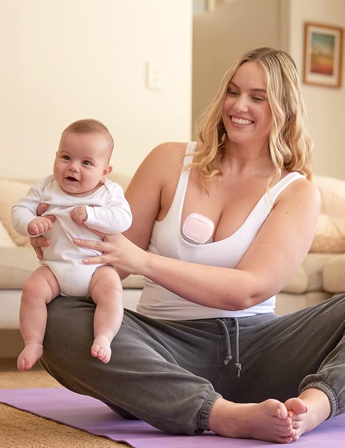 Momcozy S9 Pro Upgraded Wearable Breast Pump, Hands-Free Design with Extended Battery Life & LED Display, Double Electric Portable Pump with 2 Modes & 9 Levels, 24mm, 1-Pack, Pink