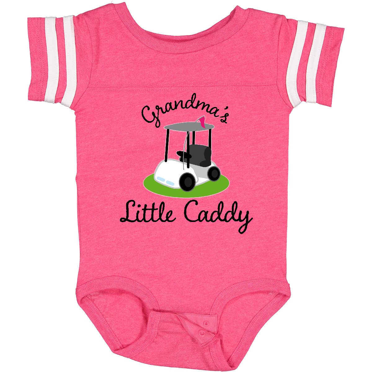 inktastic Grandma's Little Caddy Golf Baby Bodysuit 6 Months Football Pink and White 22b10