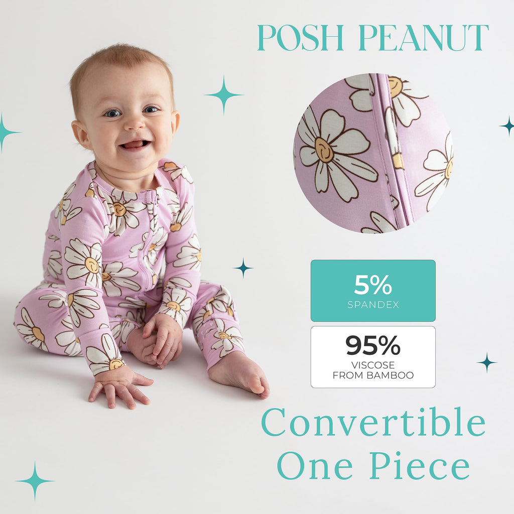 Posh Peanut Convertible Footie Pajamas for Baby and Toddler