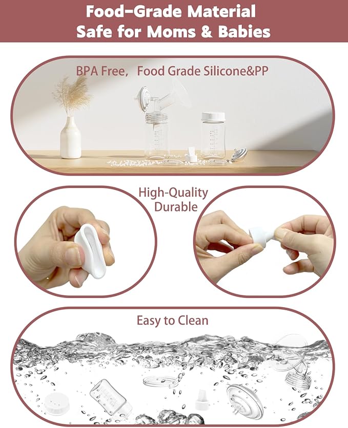 4packs 18mm Full Breast Replacement Pump Parts for Spectra S1 S2 9 Plus Synergy Gold Include 13mm Flange,Valve,Backflow Protector,Tube,Bottle,Caps, Fit for Motif Luna Cimilre Ameda MYA Pump