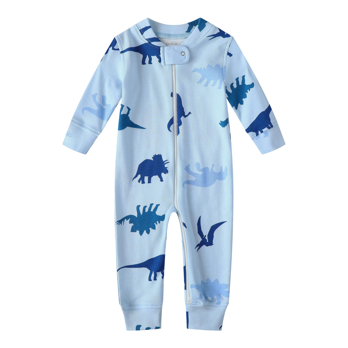 Owlivia Organic Cotton Baby Boy Girl Zip up Sleep N Play, Footless, Long Sleeve(12-18 Months, Feather Mauve)