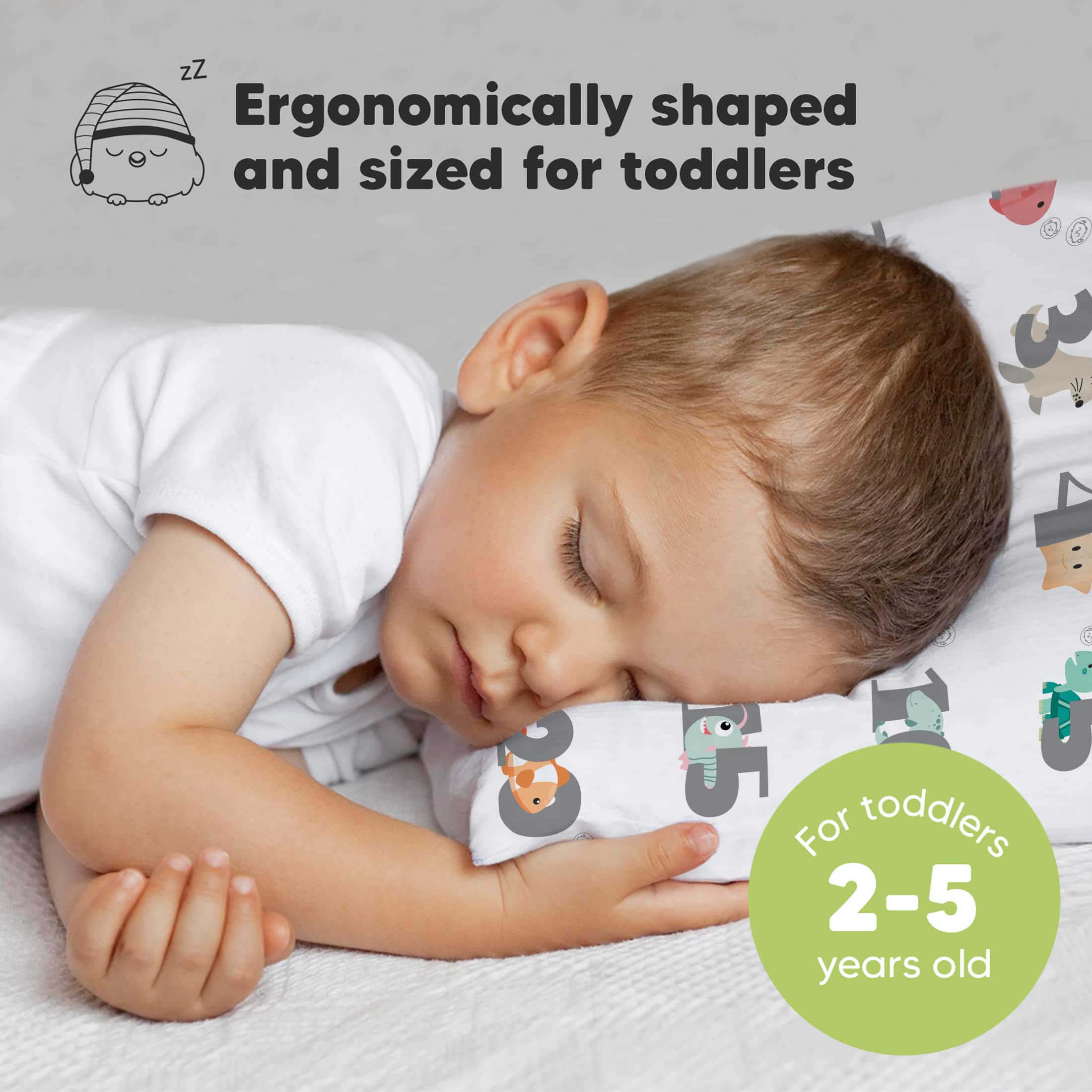 Toddler Pillow with Pillowcase, 13x18 My Little Dreamy Pillow (Kea123)