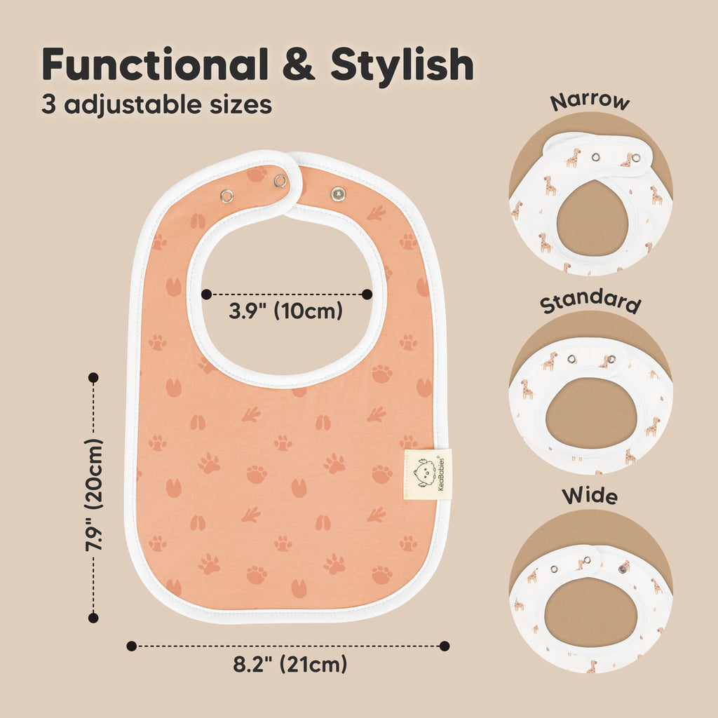 KeaBabies 8-Pack Organic Baby Bibs for Boys, Girls Drool Bibs (Wilderness)