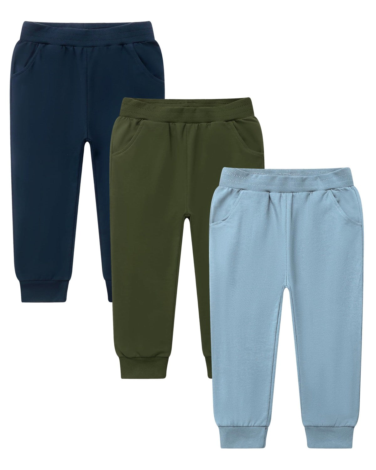 GFQLONG Toddler Boys Pants 100% Cotton Joggers Sweatpants 18-24 Months