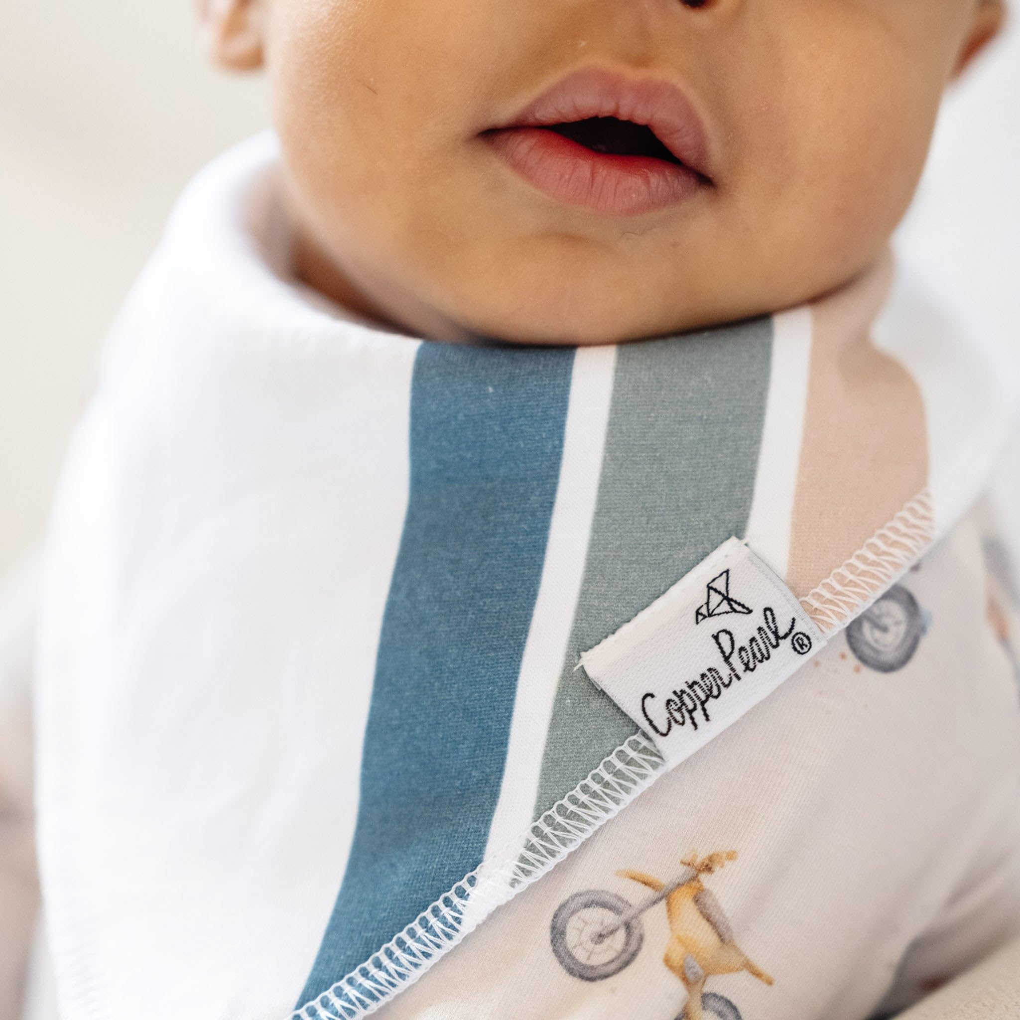 Copper Pearl Baby Bibs for Baby Boy or Girl – Bandana Drool Bibs for Teething, Absorbent Bibs for Eating, Newborn to Toddler, 4 Pack, Ryder