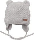 BAVST Baby Beanie Hat for Winter with Earfalp Cute Bear Kids Toddler Girls Boys Warm Knit Cap 0-2Years