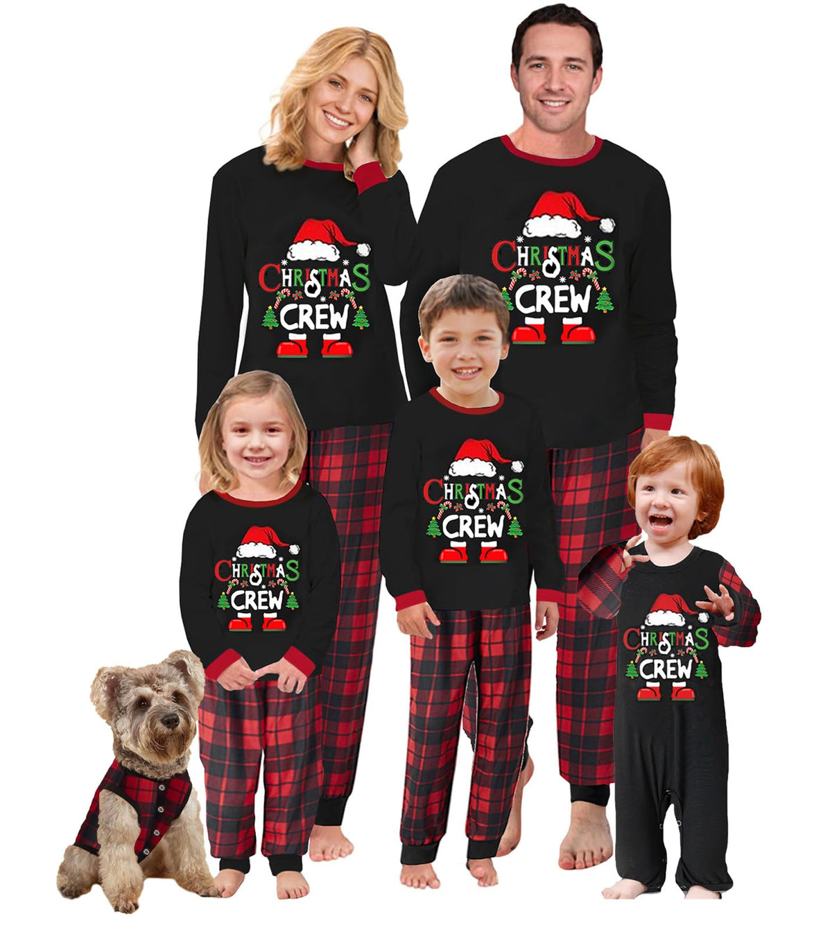 Awoscut Family Christmas Pajamas Matching Pajamas for Family, Xmas PJs Sets Holiday Sleepwear(#a-5, Kids, 14 Years)