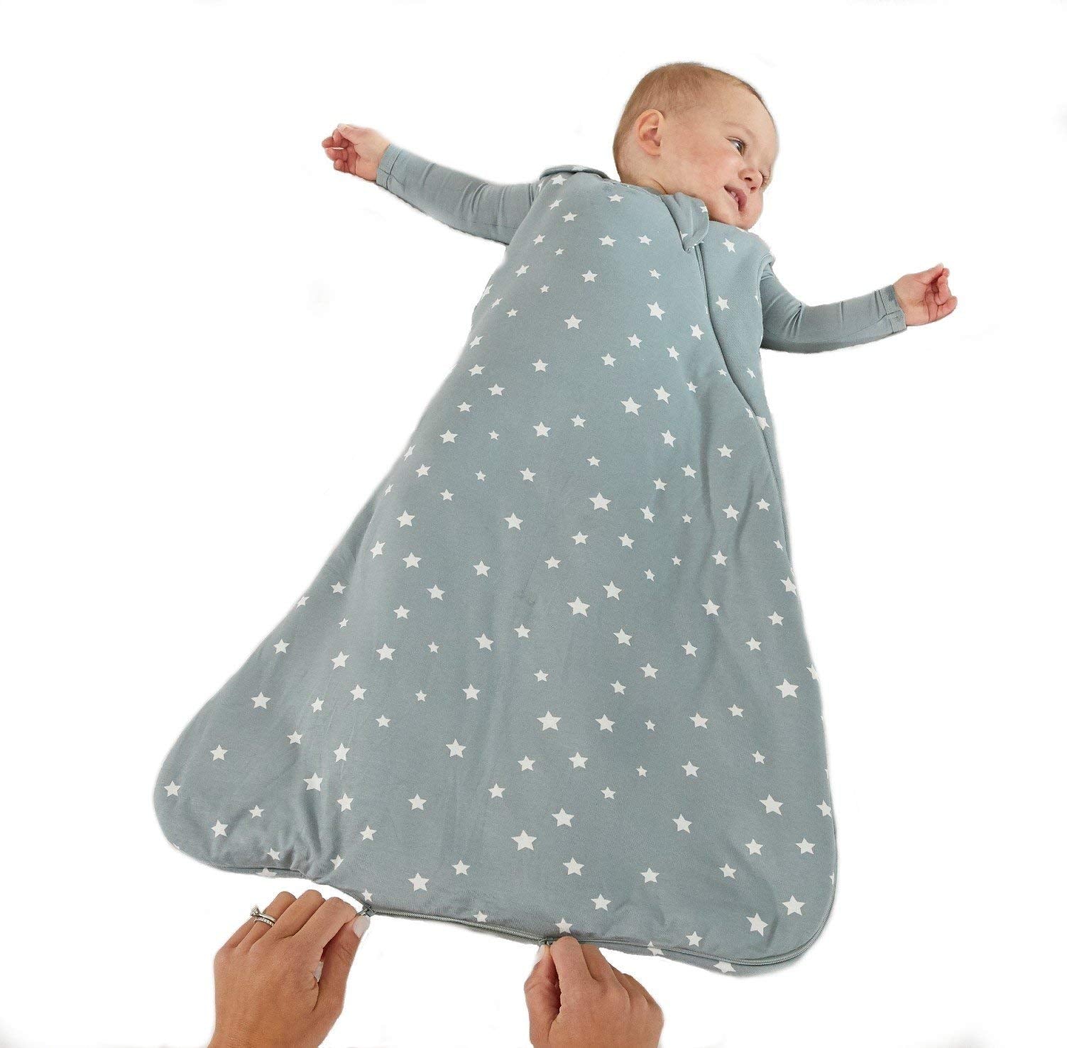 GUNAMUNA Sleep Sacks for Babies Toddlers and Newborns, Easy Changing Diaper Zipper, 2.5 TOG, Shine, 3-9 Months