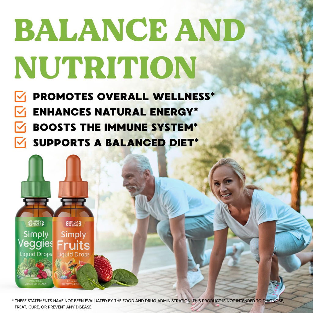 Simply Nature's Pledge Fruits & Vegetables Liquid Drops, 30 Day Supply