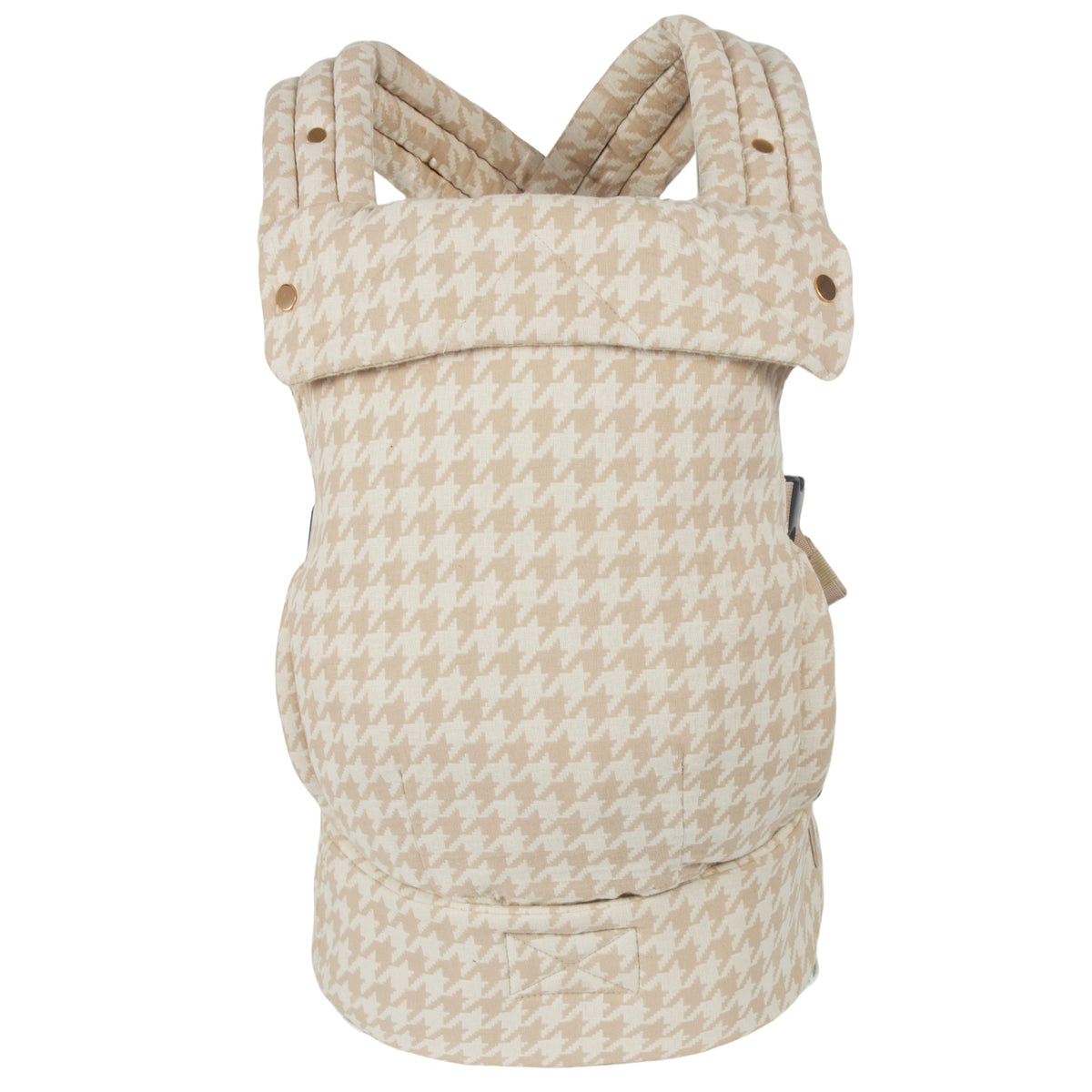 Lujifo Baby Carrier for Newborns to Toddlers, Houndstooth Adjustable Soft Cotton Linen Carrier, 4-in -1 Lightweight Front and Back Ergonomic Baby Holder Carrier