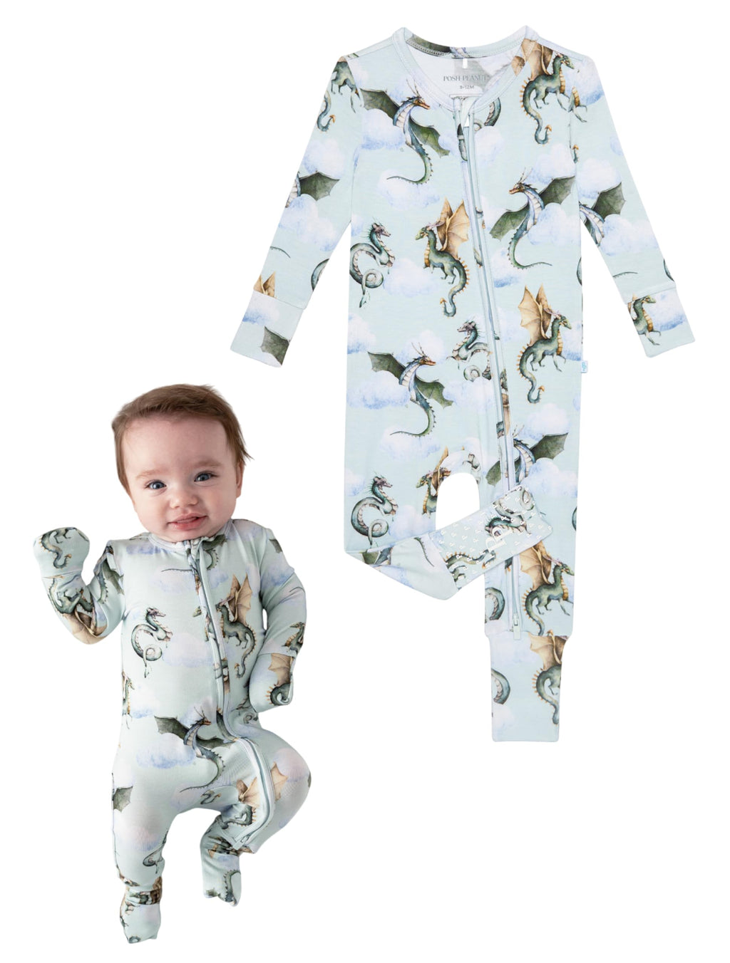 Posh Peanut Convertible Baby Sleepers, Boy Toddlers Footless Pajamas