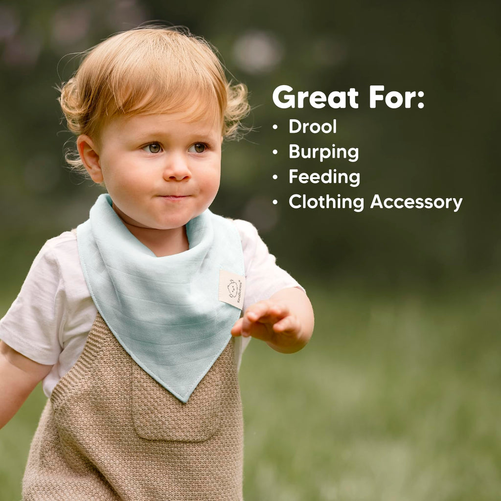 8-Pack Muslin Baby Bibs for Drooling, Teething Bandana Bibs (Lavender)