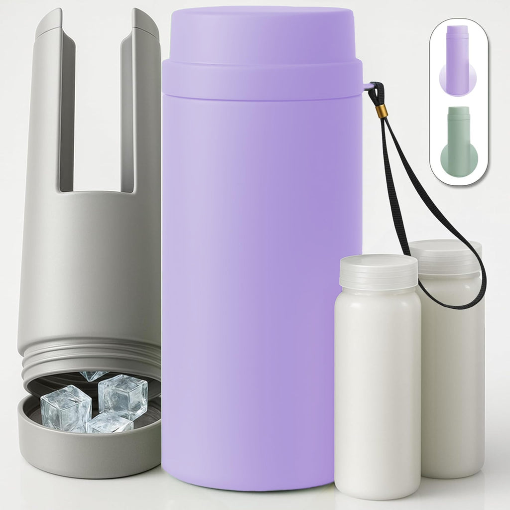 Portable Breast Milk Cooler Bottle: 30H Cooling Time, 2 x 150ml/5Oz, Durable BPA-Free Breastmilk Storage Bottles, Breastmilk Cooler, Travel Breastfeeding Milk Chiller for Baby