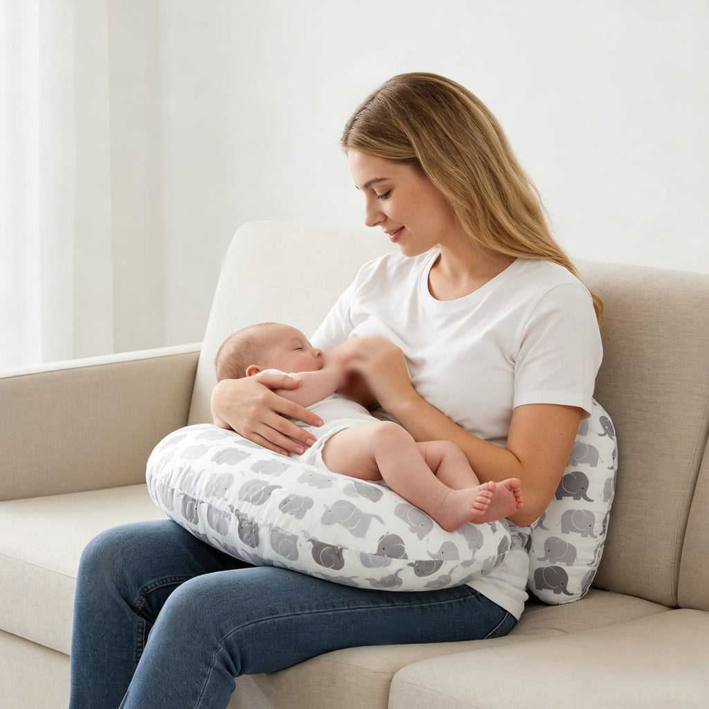 Winmany Baby Nursing Pillow Cover Newborn Removable Breastfeeding Pillowcover Cute Pattern Girls Boys Nursing Pillowcase for Breast and Bottole Feeding