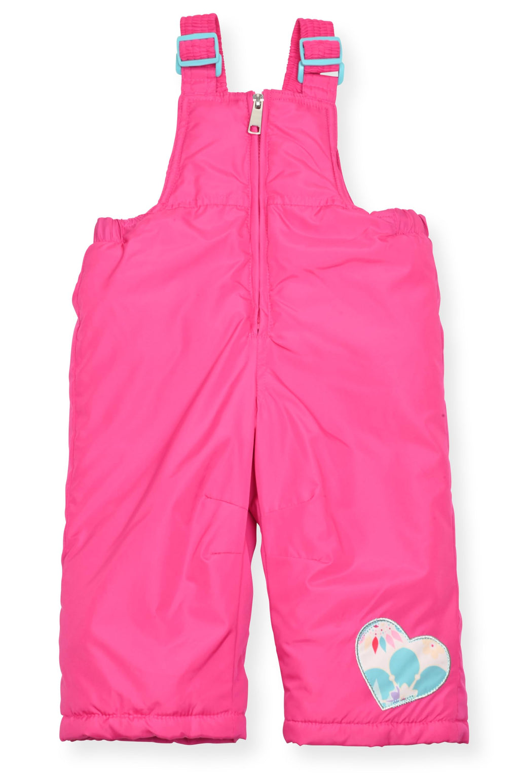 Arctic Quest Girls' Bib Snow Pants and Ski Jacket Water-Resistant Snowsuit For Kids Winter Hooded Jacket, Arctic White, 4