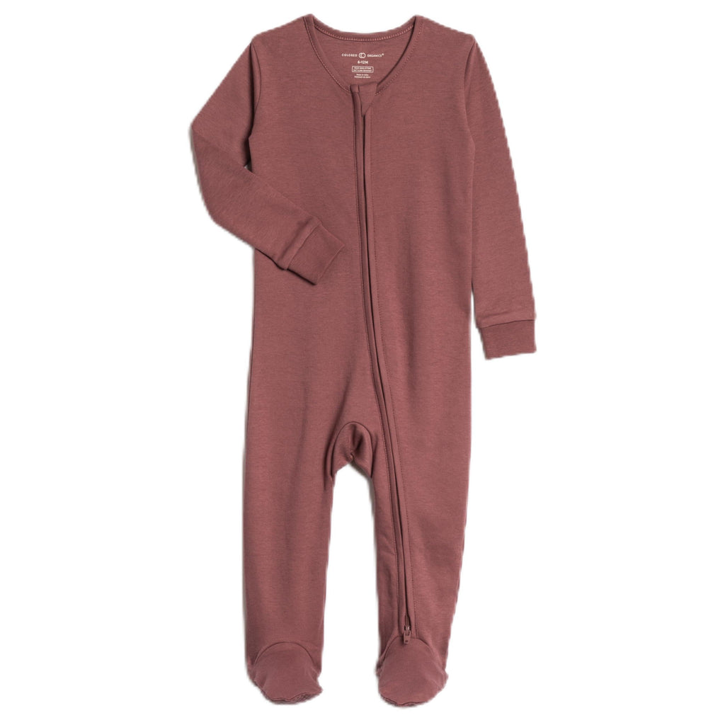 Colored Organics KENDI Zip Sleeper - Berry 12-18M