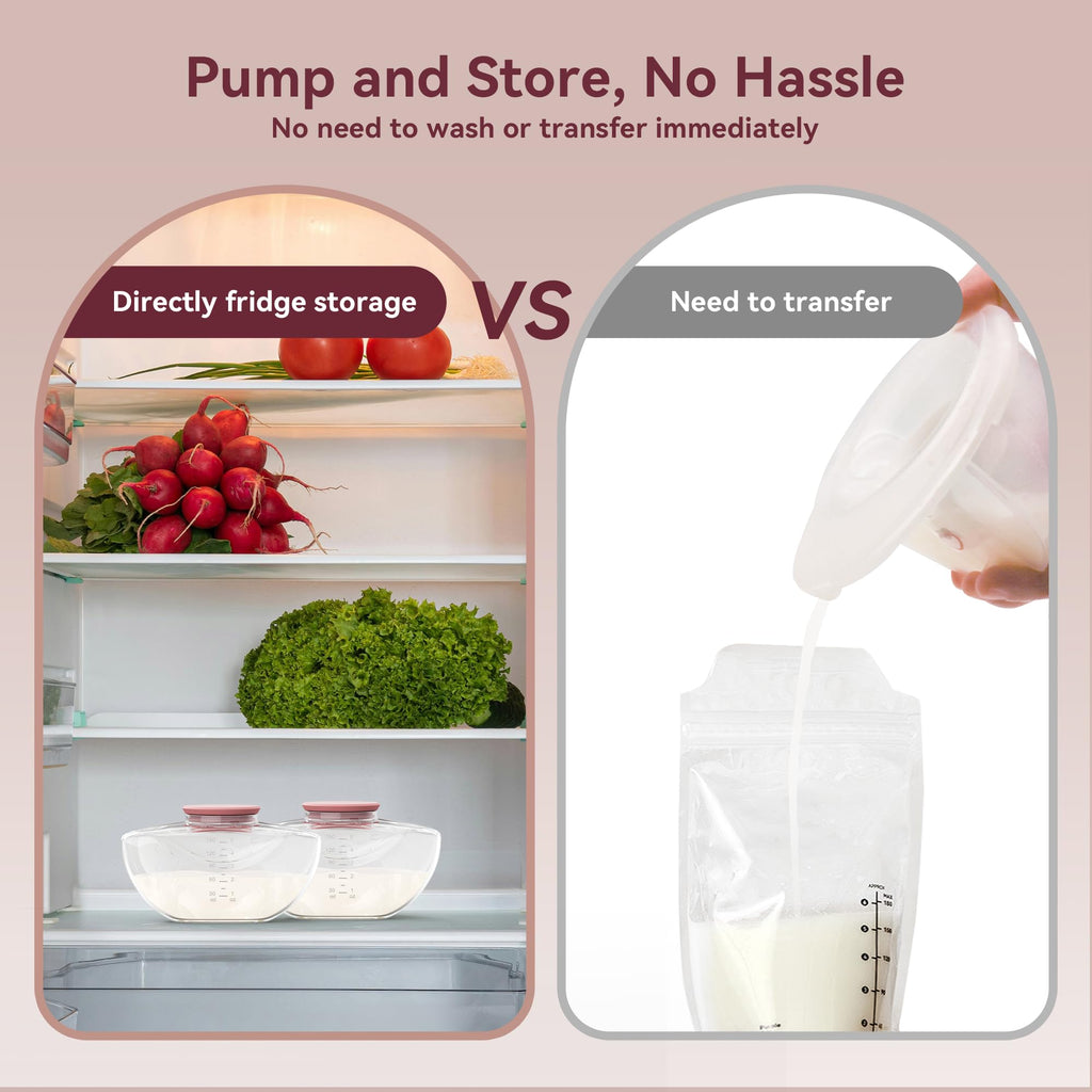 TOVVILD 2 Pack Breastmilk Pump Storage Bottles Compatible with Momcozy Upgraded M9, Breast Milk Container, Breastfeeding Essentials, Not Original Mom Cozy Parts