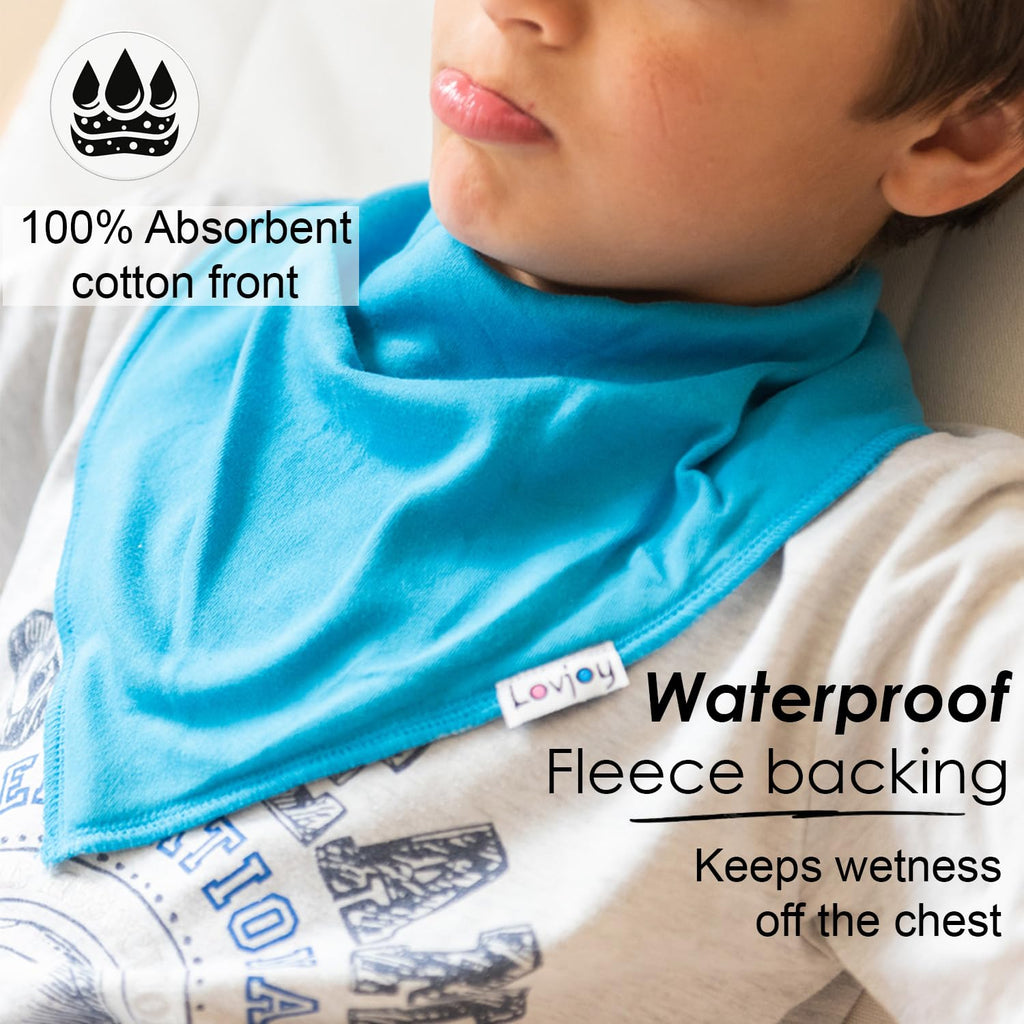 Lovjoy Large Bandana bibs - Special Needs Bibs - For Older Children, Youth and Adults - Practical, absorbent and Stylish (SET 08)