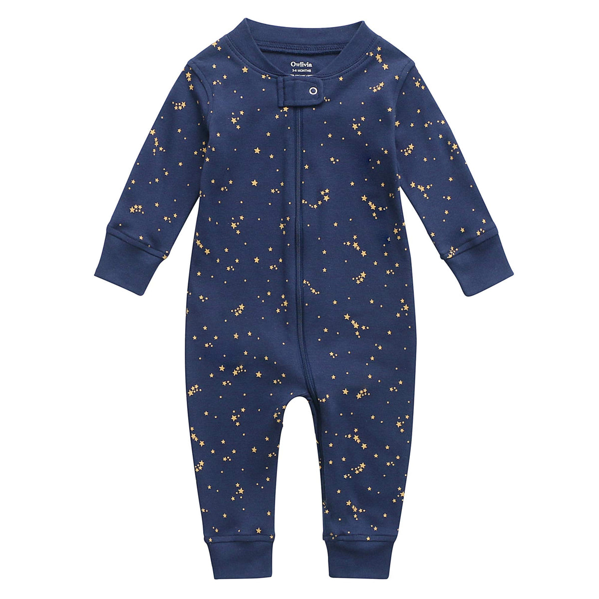 Owlivia Organic Cotton Baby Boy Girl Zip up Sleep N Play, Footless, Long Sleeve(18-24 Months, Pink Deer)