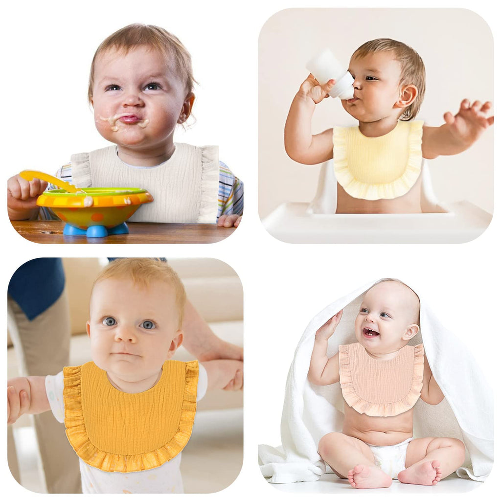 Baby Bibs Muslin Cotton Drool Teething Drooling Bibs for Baby Girl Boy