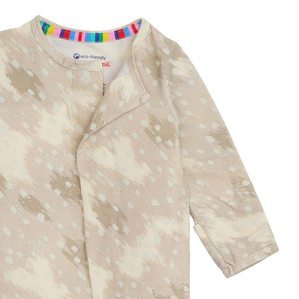 Magnetic Me Girls Modal Magnetic Baby Footie Pajamas | Silky Soft Modal Fabric | Doeskin Tan | 12-18 Months